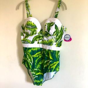 NWT Gaby Fresh Tropical Swim suit 16D/DD gorgeous